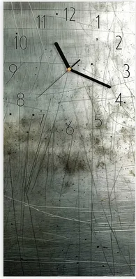 Produktbild von Wanduhr aus Glas mit Motiv es Metall- 30 x 60 cm - inkl. Aufhängesystem