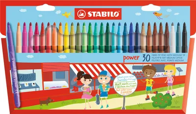 Produktbild von Filzstift - STABILO power - 30er Pack - mit 30 verschiedenen Farben