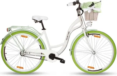 Obrázek produktu pro Dámské městské kolo Goetze Style 28" – 3 rychlosti Nexus, ocelový rám 18", LED osvětlení, košík