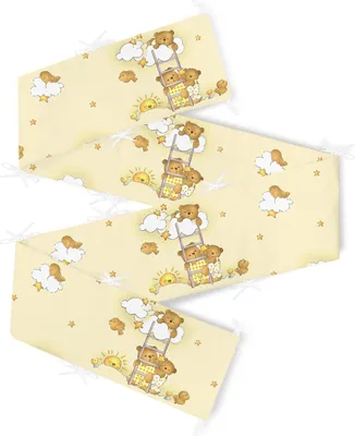 Produktbild von Amilian Bettumrandung Babybett Baby Kinder Nestchen Kantenschutz Bettnestchen Kopfumrandung für Laufstall Bettausstattung Bettschlange 360 cm