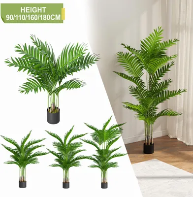 Image de XMTECH Alokasie artificiel 90 cm Premium Plante artificielle pour intérieur Décoration pour salon et bureau à domicile