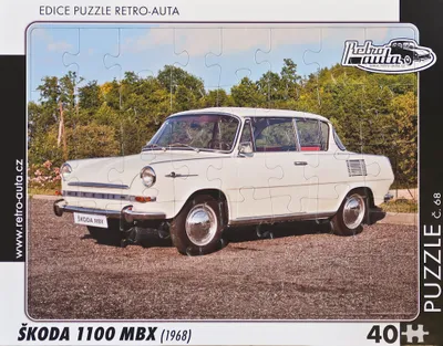 Obrázek produktu pro Puzzle č. 68 - ŠKODA 1100 MBX (1968) 40 dílků
