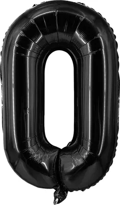 Immagine prodotto di Grande Palloncino In Plastica Lettera O Nero Compleanno 40 Cm