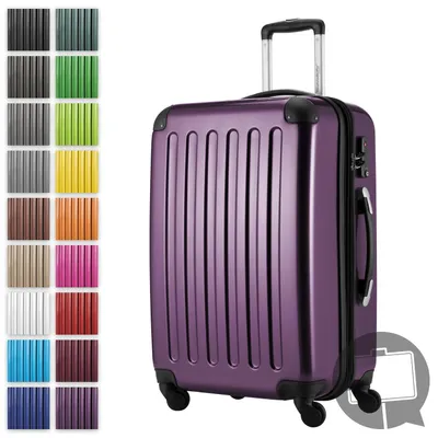 Produktbild von HAUPTSTADTKOFFER Alex - Hartschalen-Koffer erweiterbar mit 4 Rollen Check-In Trolley Reisekoffer mit Dehnfalte Check-In Gepäck 158cm Hardcase Luggage 65 cm, 74 Liter,Aubergine