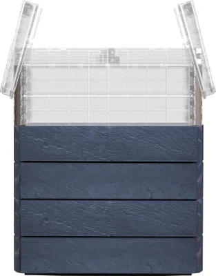 Produktbild von Garantia Ergo Quadro TurboPlus Hochbeet M 85 inkl. Wachstumsmodul, Farbe stone