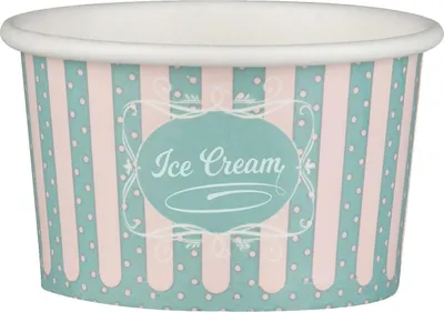 Produktbild von 100x Eisbecher aus Papier Patisserie ICE CREAM Motiv 120 ml 4oz