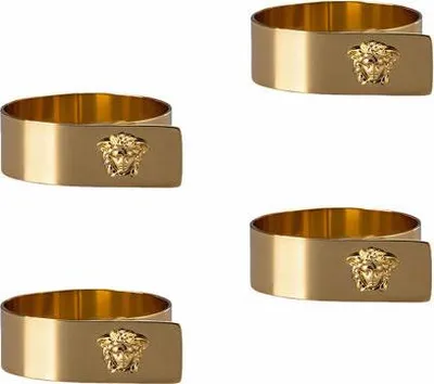 Immagine prodotto di Rosenthal Versace Serviettenringe 4er Set Medusa Gold, Metall, 69201-321643-05010