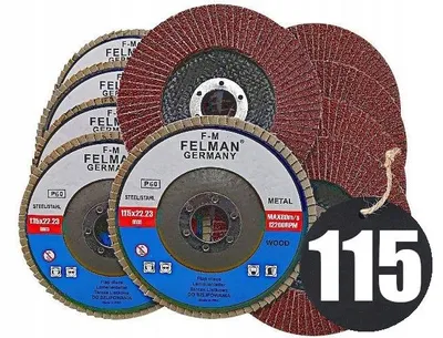Produktbild von 10x FELMAN Lamellenschleifscheiben 115mm Körnung 60