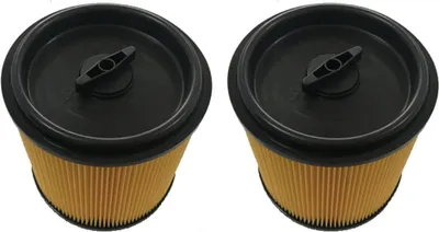 Produktbild von 2x Trade-Shop Rundfilter / Patronenfilter / Austauschfilter mit Verschlussdeckel für Lidl Parkside PNTS 1500 B2 1500 B3 1500 C4 Aqua-Vac NTP 30 Jardin