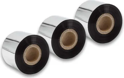 Produktbild von vhbw 3x Thermotransfer-Band kompatibel mit Zebra XiIII, Xi-Serie, XiIII plus Drucker Etikettendrucker, Wischfest, 50 mm x 300 m, Wachs-Plus Schwarz