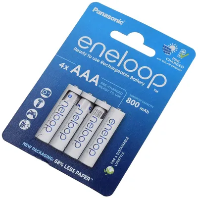 Produktbild von Panasonic 750mAh AAA, 750 mAh, Nickel Metall-Hydrid, AAA, 1,2 V, 4