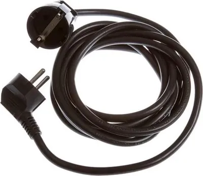 Produktbild von Strom Verlängerungskabel 5m Kabel Verlängerung gewinkelt schwarz 16A