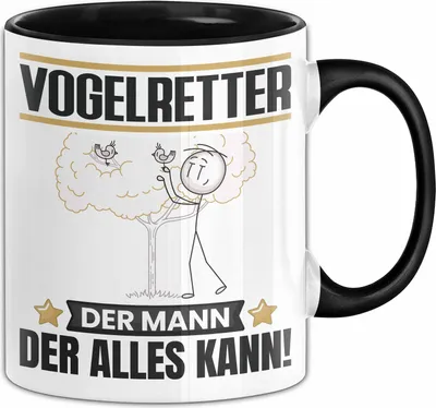 Produktbild von Vogelretter Tasse Geschenk für Vogelretter Der Mann Der Alles Kann Geschenkidee zum Geburtstag (Schwarz)