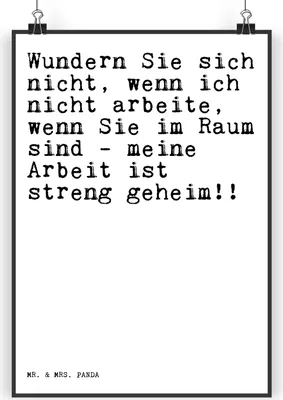 Produktbild von Mr. & Mrs. Panda Bild Wundern Sie sich nicht,... DIN A4 - Weiß - Geschenk, Chef, Wandbild, Kunstdruck, Sprüche, Spruch Weisheiten Zitate Lustig Weisheit Worte, wanddeko