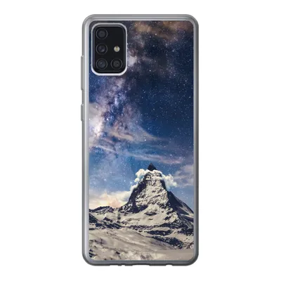Produktbild von MuchoWow® Handyhülle Schutzhülle Hülle für Samsung Galaxy A52 5G Berge - Sterne - Universum - Jungen - Mädchen - Kinder Silikon Softcase Handy Hülle - Umschlag