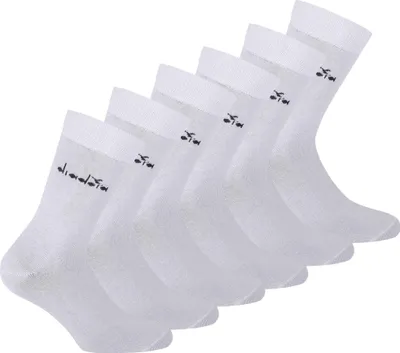 Produktbild von Diadora Uni Socken, 6er Pack - Sportsocken, Baumwolle, Logo, einfarbig Weiß 35-38