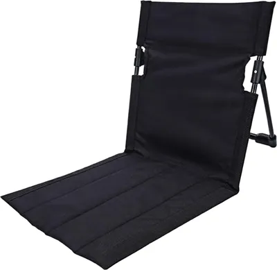 Produktbild von Klappbarer Gartenstuhl mit Aluminiumrahmen, robust, leicht, tragbar, ideal für Camping und Picknicks im Freien, zusammenklappbarer Stuhl mit Rückenlehne