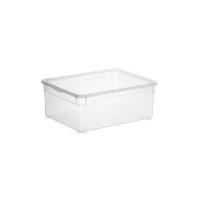 Produktbild von Rotho Aufbewahrungsbox Clear Man Shoe inkl. Deckel 10 L transparent