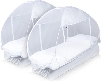 Image de Set de déconditionnement 2x 1 pers. Tente coulissante avec moustiquaire I, BLANC
