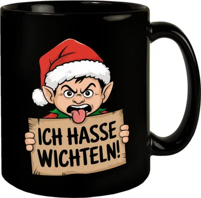 Produktbild von Weihnachtswichtel Ich hasse Wichteln Tasse