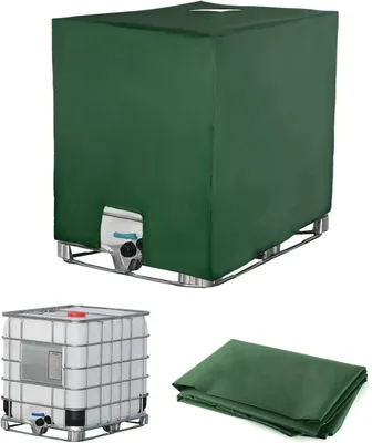 Produktbild von IBC Tank Abdeckung, Abdeckplane Regentonne Zubehör für Wassertank 1000l