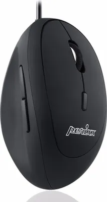 Immagine prodotto di Perixx PERIMICE-519, piccolo mouse ergonomico per destrorsi, cavo USB, nero