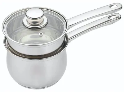Produktbild von KitchenCraft - Induktionskochfeld / Bain Marie Doppelkasserolle im Geschenkkarton de, Edelstahl, 16 cm