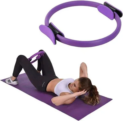 Productafbeelding van Pilates Ring - Yoga Ring - Fitness Ring met Dubbele Handgrepen - Geschikt voor Thuis Fitness - Versterk Spierkracht en Verbeter Conditie