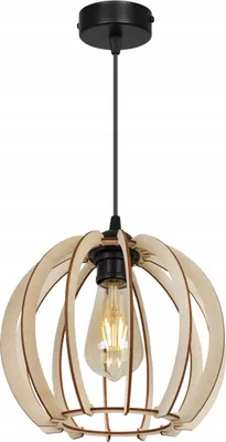 Produktbild von Moderne Led-Deckenhängelampe Aus Holz