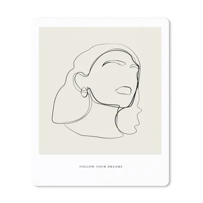 Produktbild von MuchoWow® Mauspad Mousepad Frauen - Linienkunst - Text - Zitate 30x40 cm - Mousepads - Maus Mat - Pad - Mausunterlage - Mausmatten