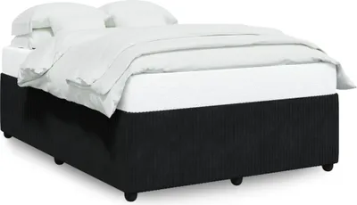 Image de vidaXL Cadre de lit sans matelas noir 160x200 cm velours