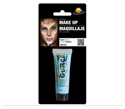 Image de Maquillage bleu en tube - Schtroumpf - Halloween - 20 ml