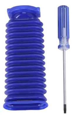 Ersatzschlauch-Set mit Plüschstreifen und Schraubendreher für Dyson V7–V11, blau