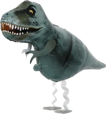Zdjęcie produktu dla Balon foliowy Airwalker dinozaur szary, ok. 97 x 48 cm