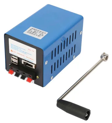 Produktbild von Tragbarer Hochleistungs-Handkurbel-Ladegenerator mit USB-Notfalldynamo