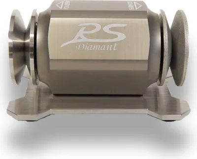 Produktbild von RS Rollenschärfer Rollschleifer Messerschärfer - Trocken/Nassschliff Rollenschärfer Diamant "Titan" inkl. Mikrofasertuch