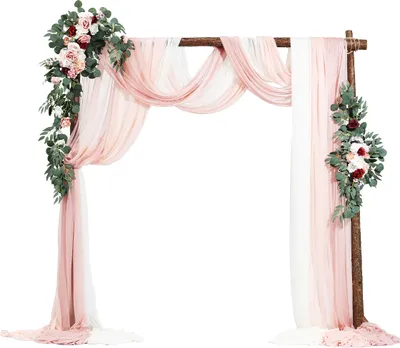 Immagine prodotto di Set di fiori VEVOR per arco di nozze, set di fiori rosa per arco di nozze con tende, per bouquet da cerimonia, decorazione del fondale del ricevimento