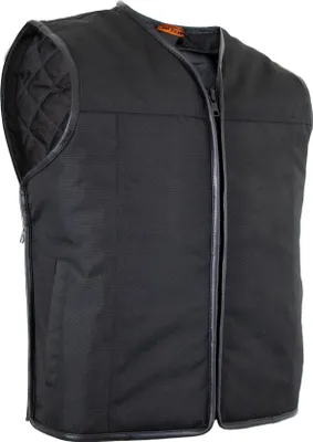 Produktbild von Textil Bikerweste Clubweste Kutte Rockerweste Motorrad Weste schwarz leicht (5XL)