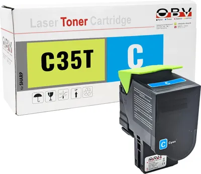 Produktbild von Kompatibler Toner für Sharp MX-C357F MX-C407P ersetzt MX-C35TC cyan - ca. 6.000 Seiten