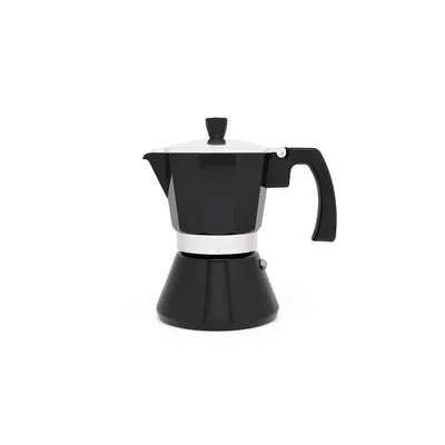 Zdjęcie produktu dla Leopold Vienna LV113008, Kawiarka moka, 0,31 l, Czarny, Stal nierdzewna, 6 kub., 103 mm