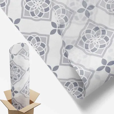 Produktbild von Sichtschutzfolie – 100x100 cm – Buntglas / Stained-Glass Design – blickdicht & dekorativ – selbstklebende Glasdekorfolie – UV-Schutz, einfache Montage – Blumenrauten