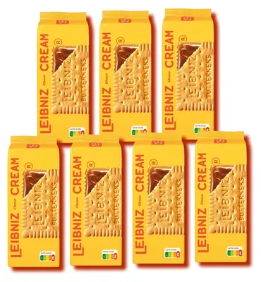 Image de Leibniz Keks n Cream Choco Biscuits au beurre avec crème au chocolat 228g paquet de 7
