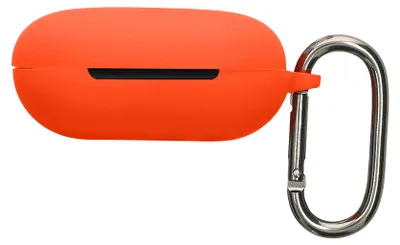 Produktbild von kwmobile Schutzhülle für Beats Powerbeats Fit Hülle - TPU Silikon Case für Kopfhörer Ladecase - stoßfestes Cover mit Karabiner - Orange