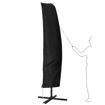 Produktbild von Yakimz Ampelschirm Sonnenschirm Schutzhülle Abdeckhaube Abdeckung für 2-4M Sonnenschirm, Farbe: Schwarz, Größe: 2.65M