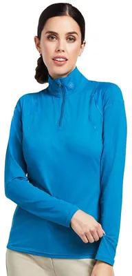 Produktbild von Ariat Longsleeve Baselayer Auburn 1/4 Zip Funktionsshirt Saxony Blue XS