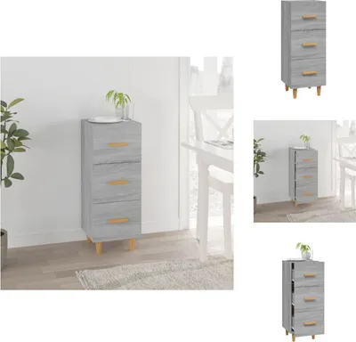 Imagen del producto de vidaXL, aparador gris Sonoma de 34,5 x 34 x 90 cm, fabricado en material de madera - Aparadores