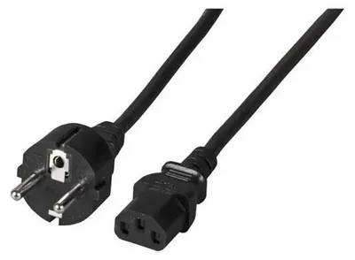 Imagen del producto de EFB EK508SW.3 EFB Netzkabel Schutzkontakt 180°-C13 180°,sw,3,0m,3x1,00mm