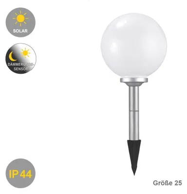 Produktbild von Dalux® Solar-Kugel-Dekoleuchte OLA Garten Dekokugel mit Erdspieß : 25 cm