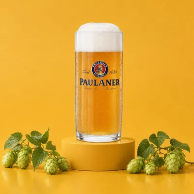 Produktbild von 6x Paulaner Bier Glas 0,3l Krug Pils Seidel Sahm Henkel Gläser Humpen Krüge Beer