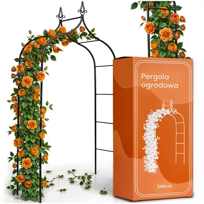 Obrázok produktu pre Orion oblúk pre ruže GArtenbogen pergola mriežka z kovu pre ruže popínavé rastliny 150x240 cm